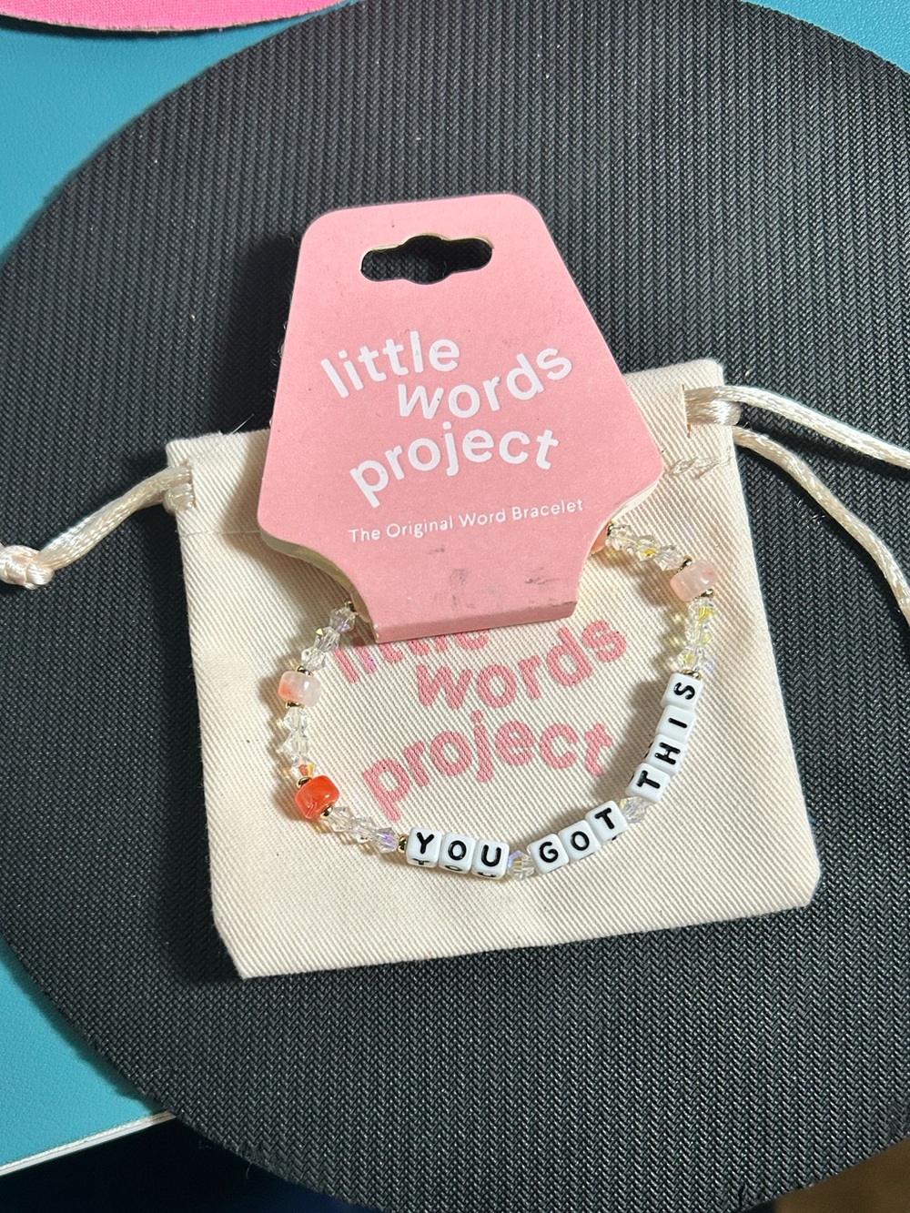 Little Words Project You Got This Beaded Crystal Bracelet NWT S/M